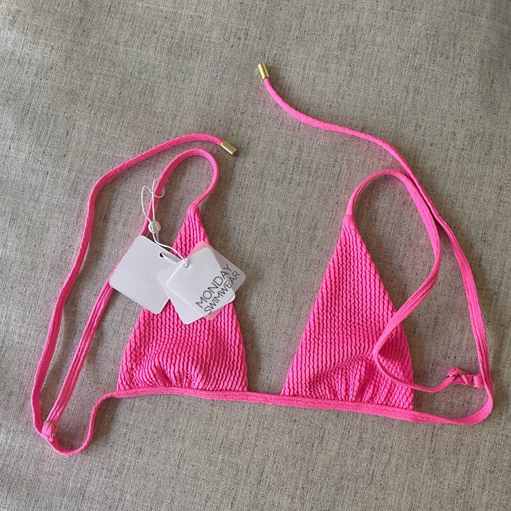 Monday Swimwear Barbados Top - Neon Pink
